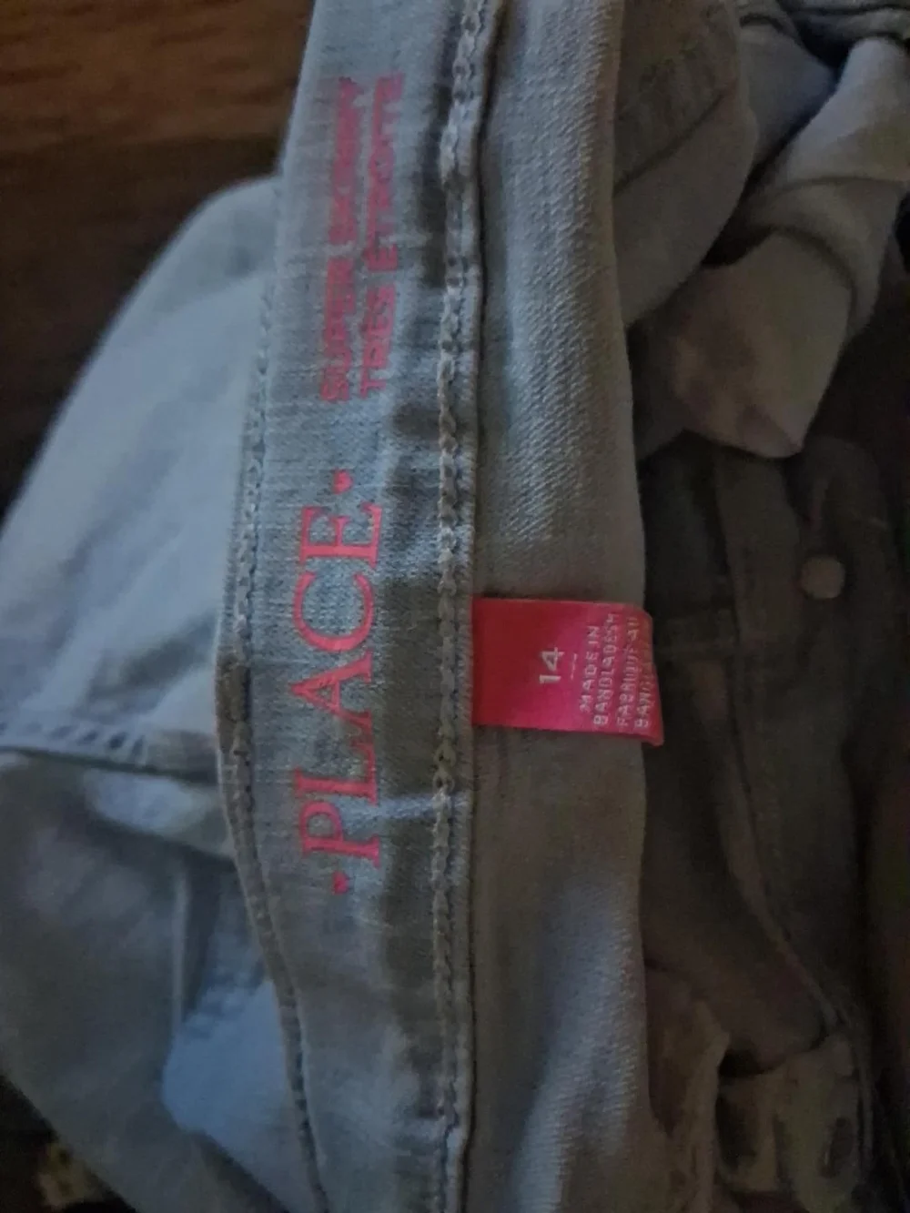 The Children's Place Girls' Gray Jeans - Size 14